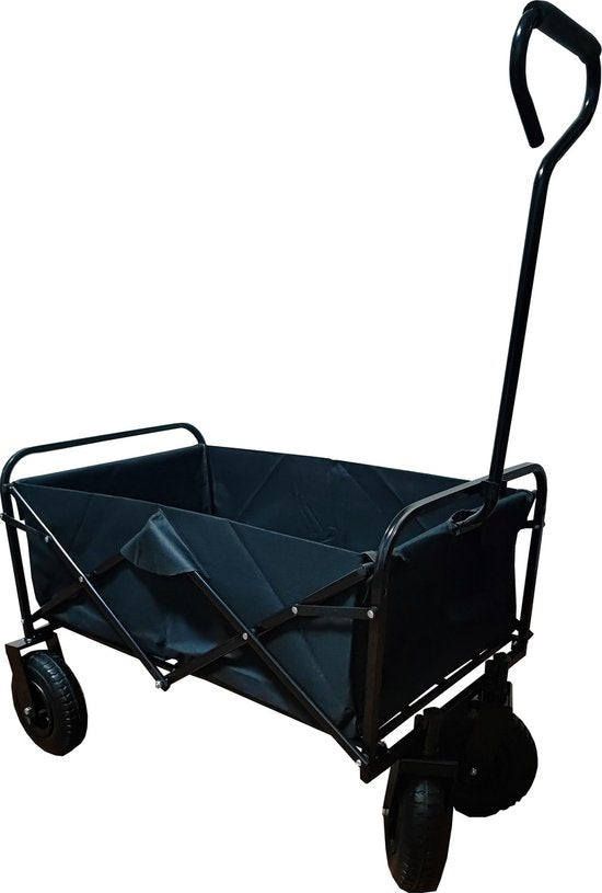 Bolderkar / Bolderwagen met Luchtbanden - Opvouwbaar - Zwart 100 kg