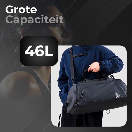 Sporttas - Sporttas Heren - Weekendtas Heren - Sport Tas Met Schoenenvak - Duffel Bag - Fitness Tas