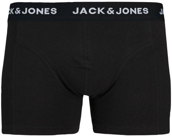 Jack & Jones JACTOM Boxershorts Heren - 7-pack - Zwart - Gekleurde Tailleband - Katoen Stretch - Maat L