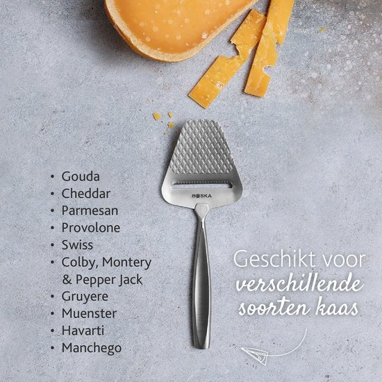 Boska Kaasschaaf Monaco+ - Design kaasschaaf - Award winnaar - Kaasschaaf voor harde kaas - RVS - Vaatwasserbestendige kaasschaaf - Cadeautip - Keukengerei - Keuken accessoires - Levenslange garantie