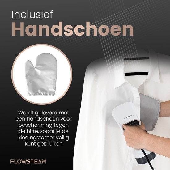 FLOWSTEAM® Luxe Kledingstomer - Handstomer - Stoomapparaat Kleding - Snow White Edition