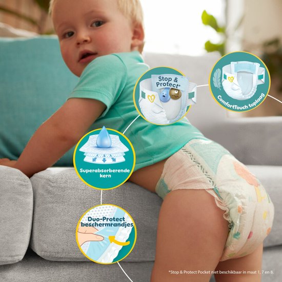 Pampers Baby-Dry Maat 5 - 174 Luiers - 11kg-16kg - Maandbox