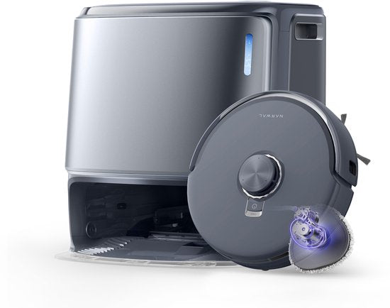 Narwal Freo Z10 Ultra Robotstofzuiger met Zelflozend Basisstation, 18.000Pa Zuigkracht, AI Vision, DirtSense Technologie, Klitvrije Borstel, 45-75°C Heet Water Wassen, LDS Navigatie, 8N Dweilen, Grijs