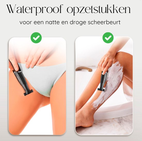 4-in-1 Bikinitrimmer + Reistas - Sansbeauté® - Gezicht - Oksels - Benen - Bikinilijn - Wenkbrauwtrimmer - Gezichtsontharing Dames - Intieme Zone - Ladyshaves Bikini - Ontharingsapparaat Elektrisch