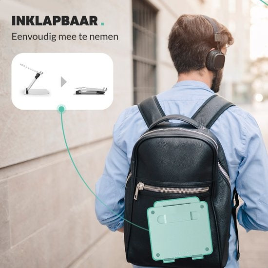 LURK® Laptop Standaard Ergonomisch - Aluminium Laptop Verhoger - Staand werken - Verstelbaar en Opvouwbaar - Silver
