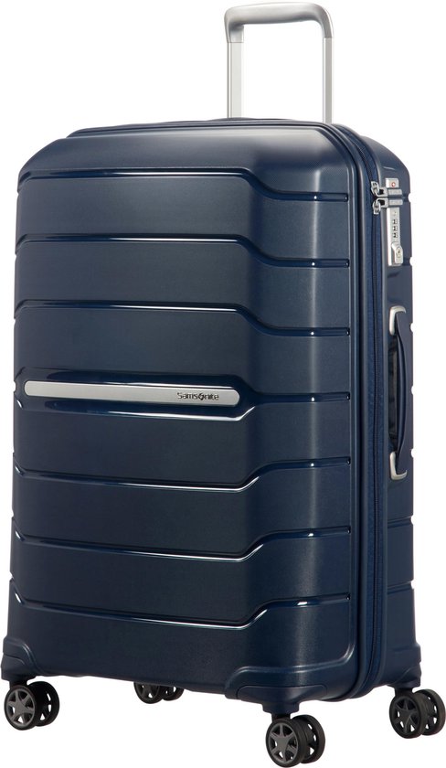 Samsonite Reiskoffer - Flux Spinner 68/25 Uitbreidbaar (Medium) Navy Blue
