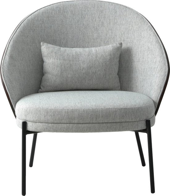 House Nordic Loungestoel - Max. 110 kg - 72 x 78 x 82 cm - Lichtgrijs