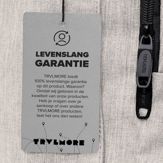 TRVLMORE Rugzak met Levenslange - Rugtas met 17 Inch Laptopvak - Schooltas - Spatwaterdicht - Heren en Dames - Jongens en Meisjes - 36L - Champagne