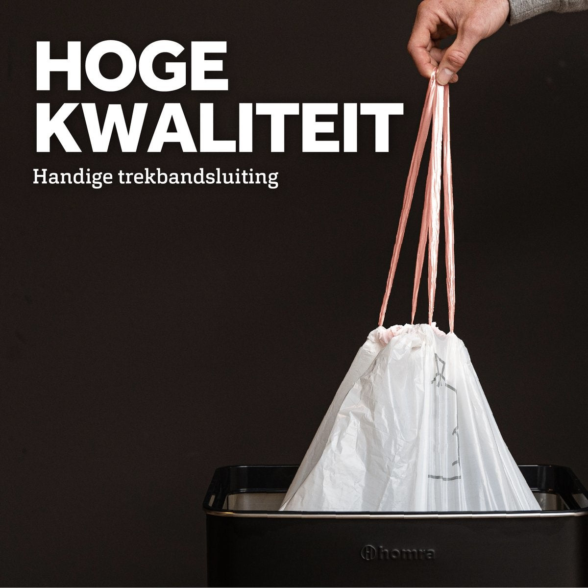 BagFitter Roze B 50L Vuilniszak met Trekband van 100% Gerecycled Plastic - 75cm x 61cm - 30 stuks - 50 Liter - Vuilniszakken - Afvalzakken - Prullenbakzakken geschikt voor o.a. Homra Lux en StangVollby Mandal
