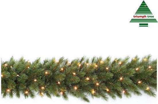 Triumph Tree Forest Frosted Guirlande met LED Verlichting - L270 cm - Groen