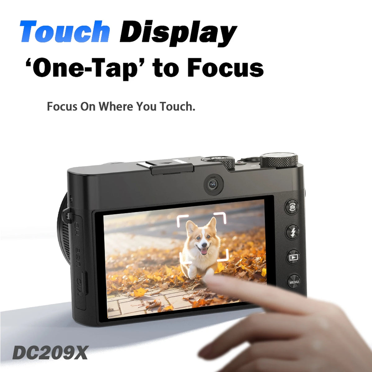 Songdian digitale camera - 5K en 64MP - 8x optische zoom - Wit