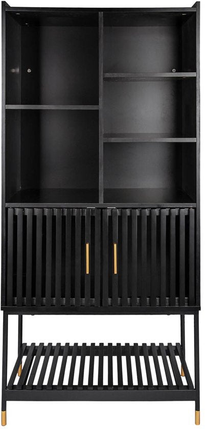 Leitmotiv Kast Marve - Zwart - 40x75x150 cm - Modern,Scandinavisch