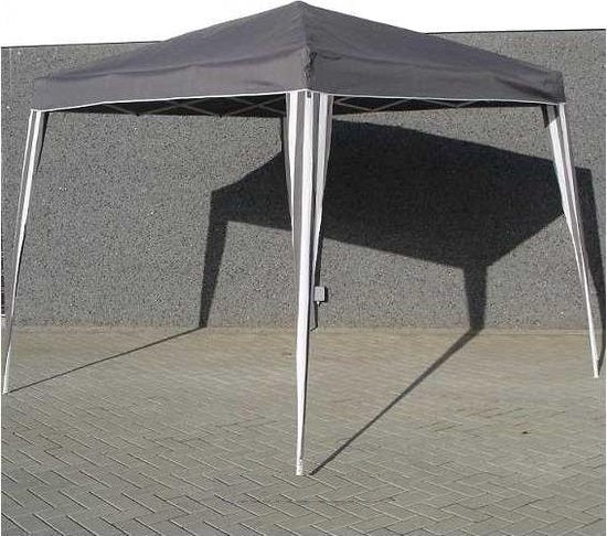 Handson Partytent - Paviljoen - EasyUp - 300 x 300 cm Grijs/Wit