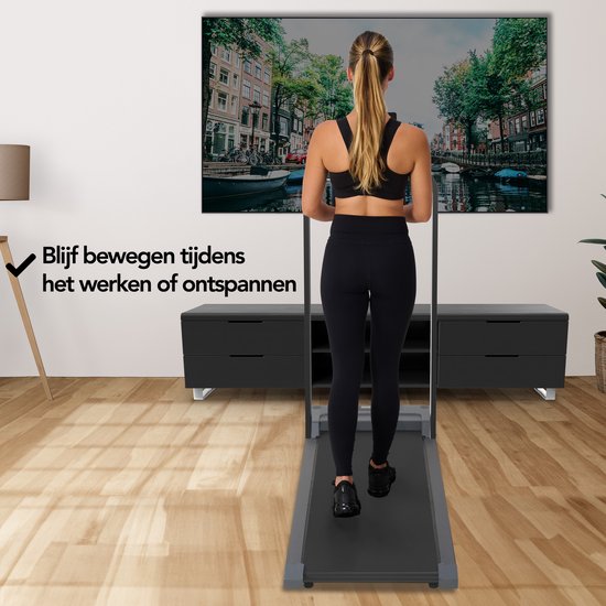Brixy Loopband voor Thuis - Bluetooth - 1-10 km/u - Inklapbaar - 120 x 53 x 12 cm - Antraciet - Zwart