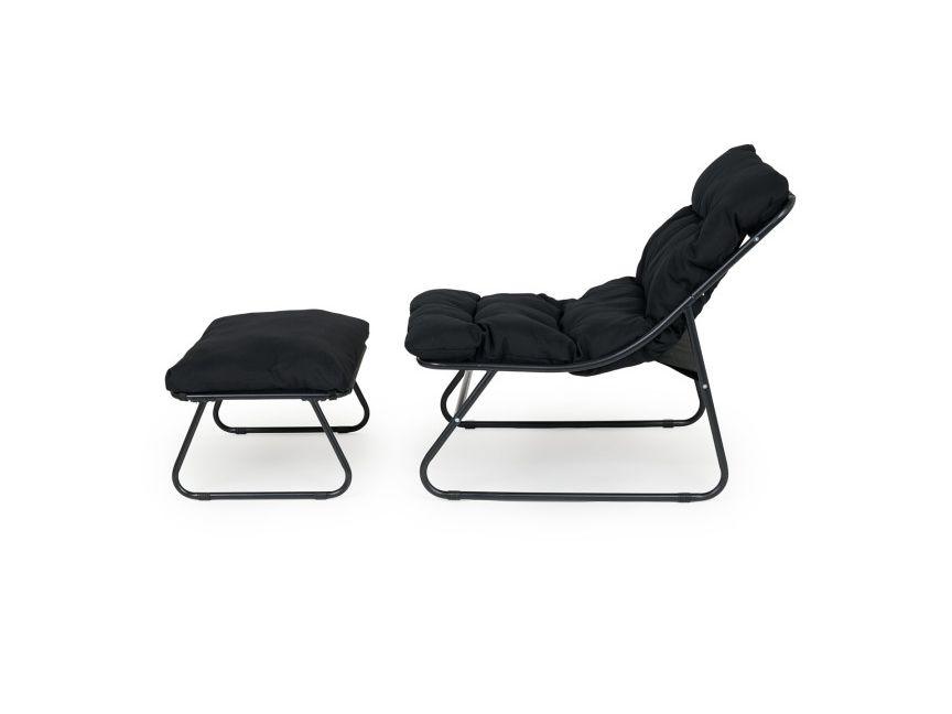 Lifa Garden Loungestoel met Voetenbank - Comfortabel Design - Outdoor Zithoek