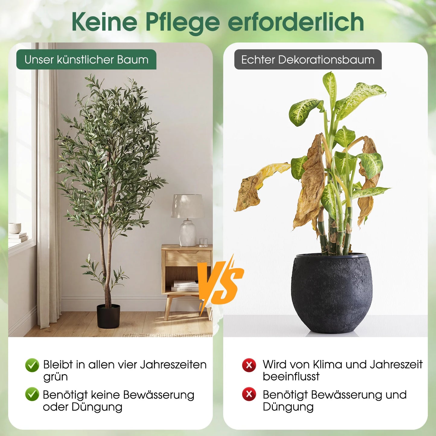 Coast Kunstmatige Olijfboom Kunstplant – Voorzien Van Met Cement Versterkte Pot En Buigbare Takken En Realistische Olijven – Voor Woonkamer En Kantoor – Groen En Zwart Polyester – Honderdtachtig Hoog cm