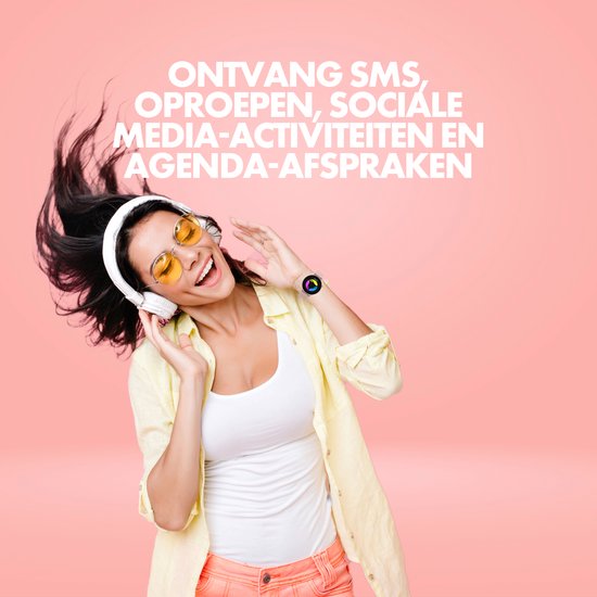 Denver Smartwatch SWC338 - Volledige Belfunctie, Hartslag, Bloeddruk, Saturatie, Slaapmonitor, Multisport - Android & iOS - Roze