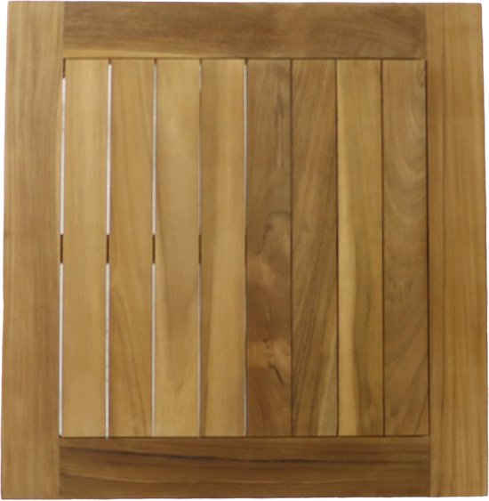 AXI August Teak Bijzettafel Bruin – Houten tuintafeltje – Vierkant - 50 x 50 x 45 cm - 100% Teak – Voor tuin, terras en balkon