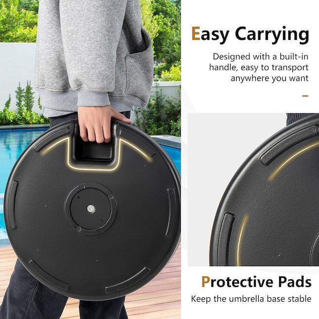 Coast Parasolvoet - Vulbaar - Ø51 cm - Max. 35 kg - Zwart