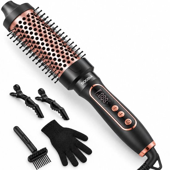 Soosia Krulborstel & Stijlborstel - Warmteborstel met Keramische Platen - Thermal Brush - Infrarood & Ionen - Instelbaar 110-210°C