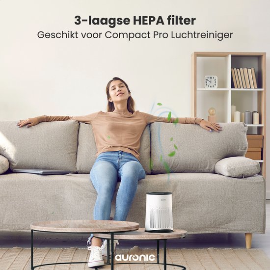 Auronic HEPA13 Filter Compact Pro - Koolstoffilter - Geschikt voor AU1003291 + AU1003292