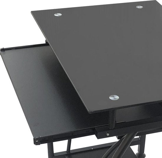 Bureau laptop computertafel - ruimtebesparend - 70 cm x 50 cm - zwart