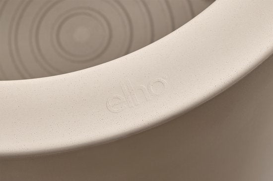 Elho Pure Cilinder High 40 - Grote Bloempot voor Binnen en Buiten - Gerecycled Plastic - Ø 39.5 x 72.7 - Balanced beige