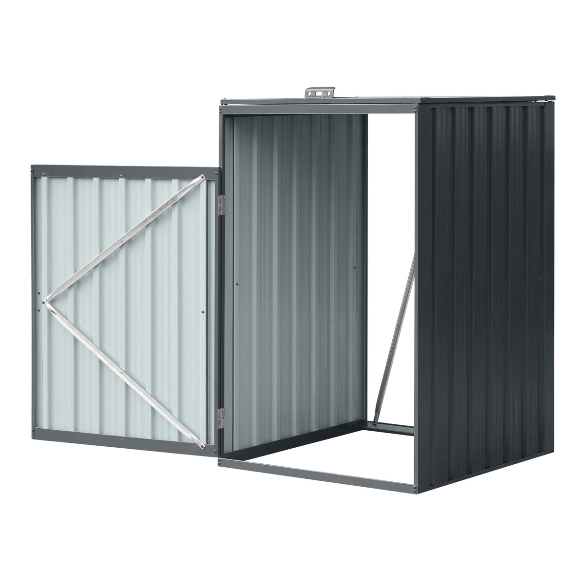Axi Owen Metalen Containerombouw Antraciet - 1 Container - 80x80x122 cm