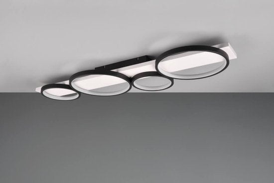 Trio Leuchten - Plafondlamp Medera 4 lichts L 100 cm wit zwart