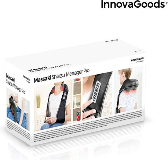 InnovaGoods Massaki - Shiatsu - Massageapparaat - 24W - Zwart