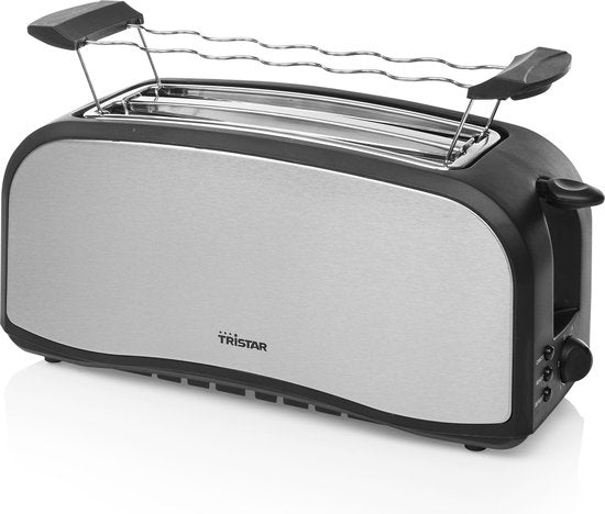 Tristar Broodrooster BR-1046 - 1400W - 7 Bruiningsniveau's - 2 Broodsleuven voor 4 boterhammen - RVS