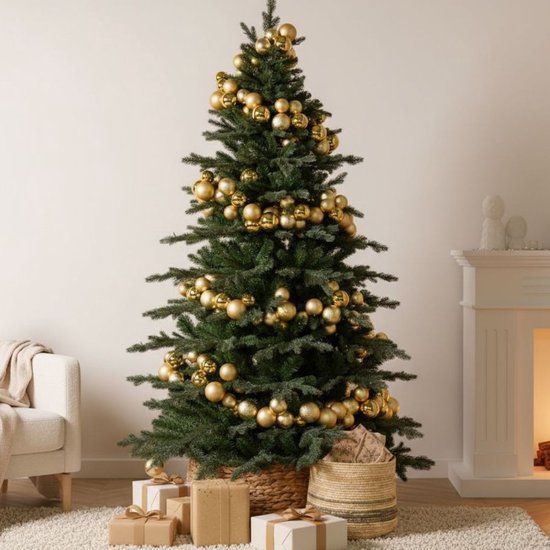 Triumph Tree Sherwood Deluxe - Kerstboom met Volle Uitstraling en 1092 Takken - Kerstversiering voor Binnen - Kunstboom Makkelijk op te Zetten - 155 x 112 cm - Groen
