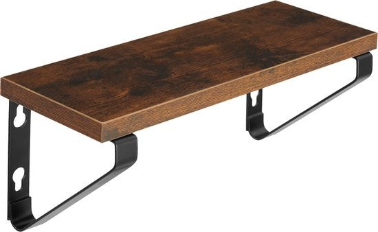 tectake® - 3 Wandplanken Cowell industrieel donkerbruin - 404429