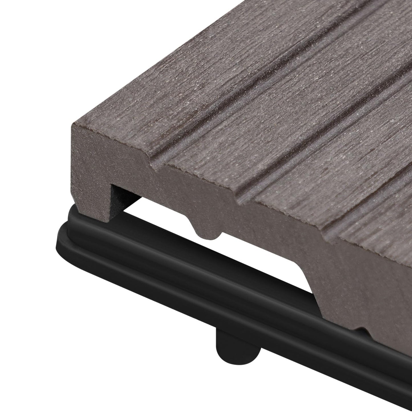 WOLTU WPC terrastegels - houtlook - klik systeem - 30 x 60 cm - koffiebruin - 12 stuks 2 m2
