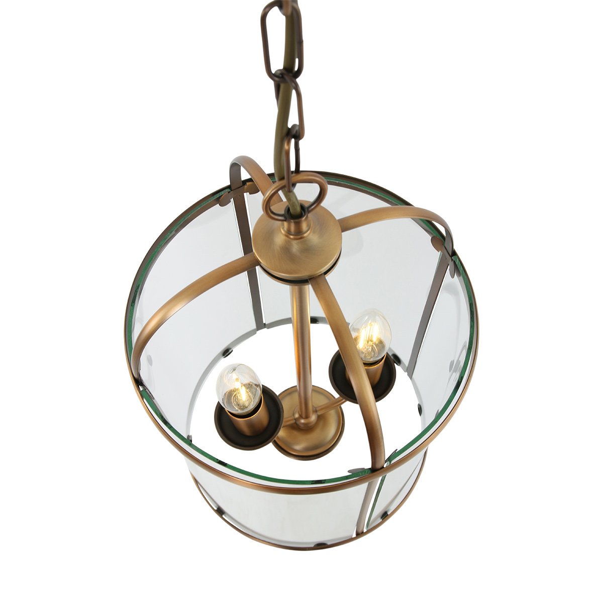 Hanglamp Pimpernel 5971BR Brons Ø23 cm Klassiek Lantaarn van Steinhauer, Hoogte instelbaar, Glas en Metaal, Voor binnengebruik