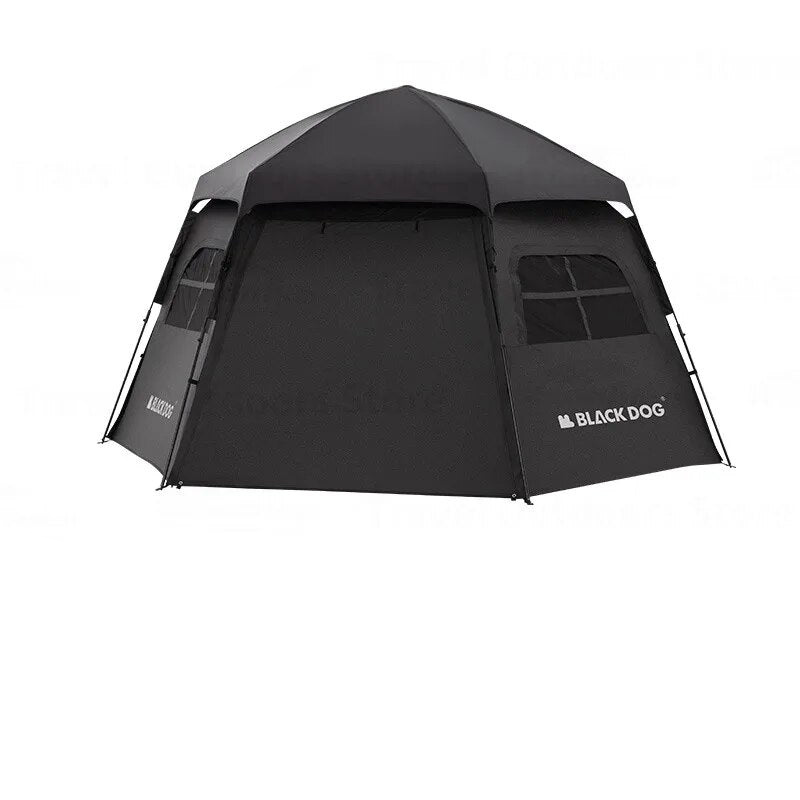 Blackdog Hexagon Automatische Tent CBD2300QT012 – 12,5 m² – UPF50+ – PU3000 mm – Zwart