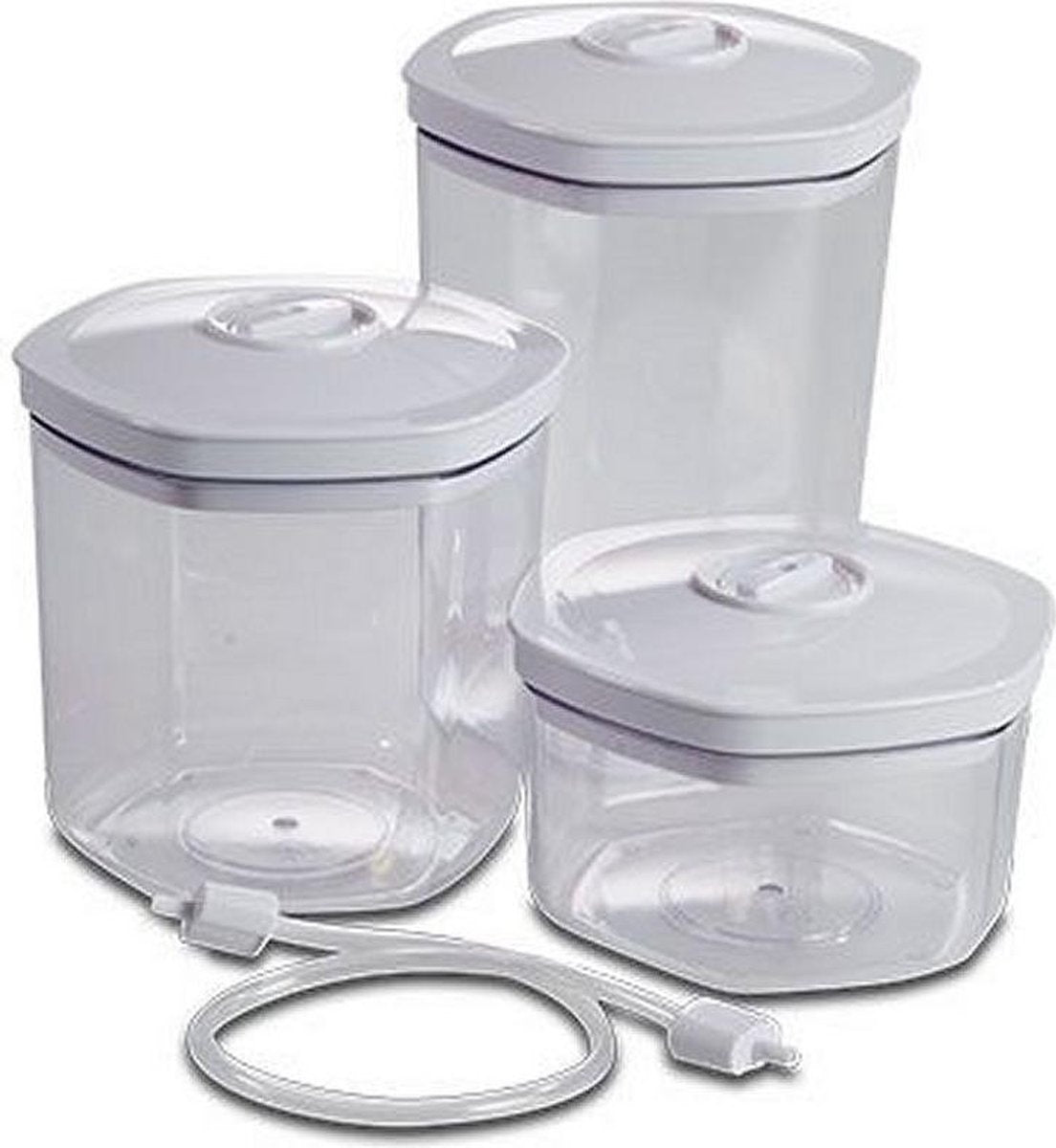 Solis Bewaarcontainer set - Vershoudbakjes - 3 stuks - Vacuüm Bewaardoos