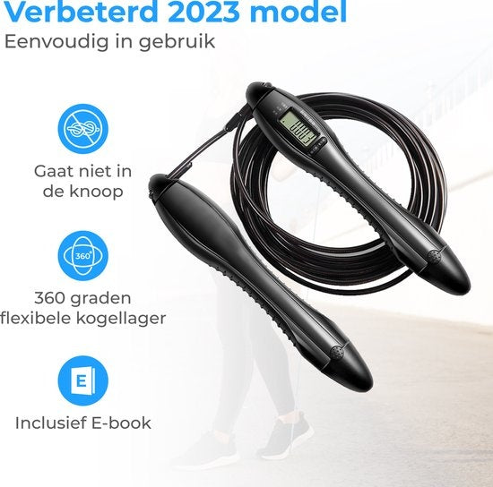 Nuvance - Professioneel Sport Springtouw met Teller - Verstelbaar - Volwassenen en Kinderen - Jump Rope - Speedrope