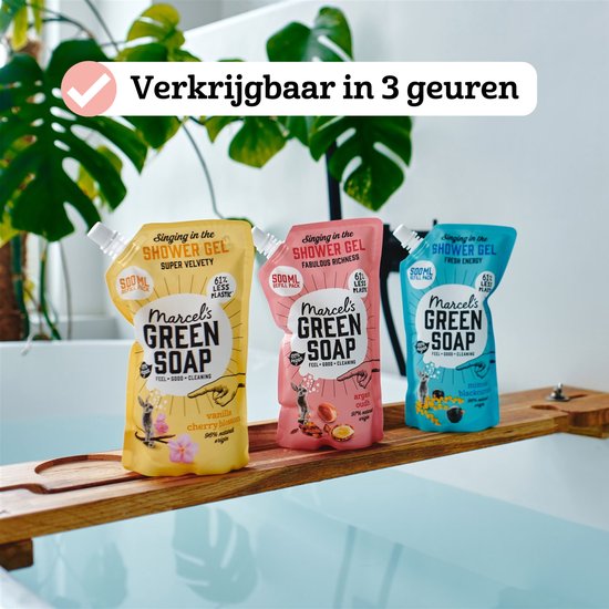 Marcel's Green Soap Douchegel Navulling - Argan & Oudh - 6 x 500ml