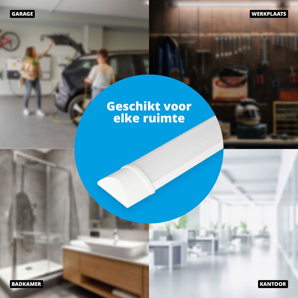 FlinQ LED Batten 6500K - TL-Balk - 120 cm - Duurzaam - 50000 branduren - 40W - Alternatieve TL-buis