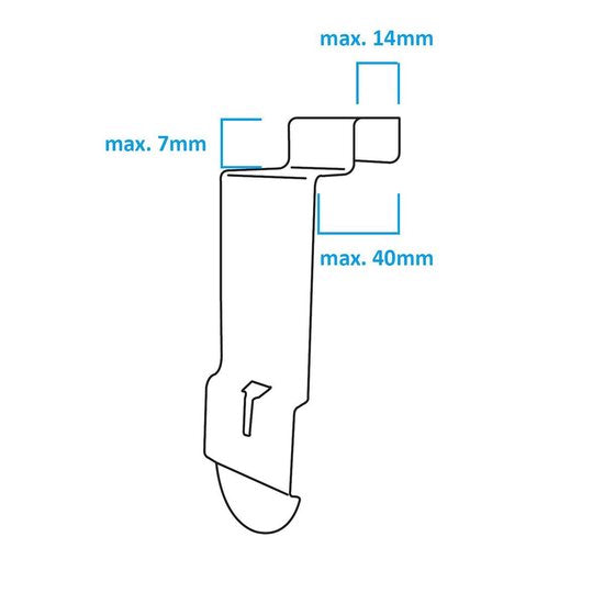 O'DADDY® hangend schoenenrek deur - Geschikt voor opdek en stompe deuren, beide kanten – 20 x 51 x 182 cm - Wit