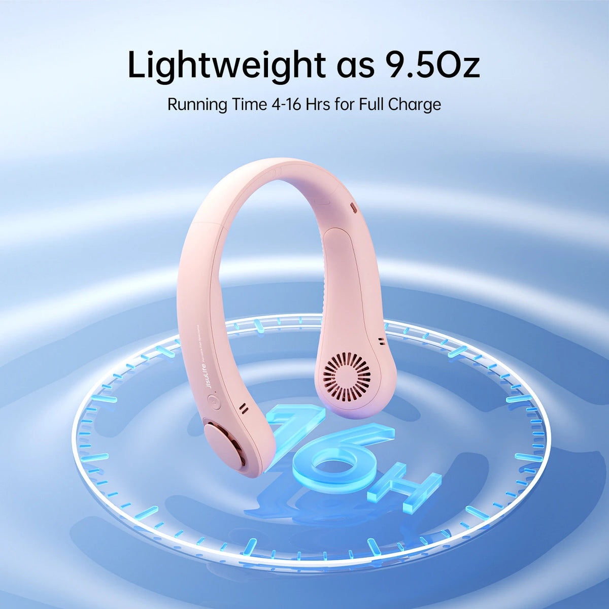 Jisulife Nekventilator Life 3 - Roze - Bladloos - 5 Standen - 4000 mAh - Tot 16 Uur - 78 Luchtopeningen - 253 g