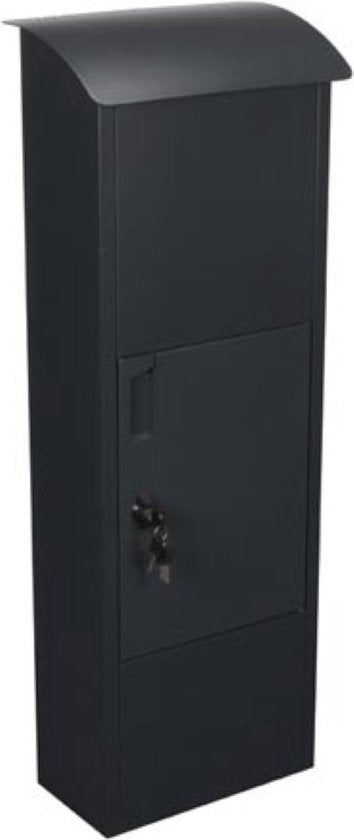 Perel Pakketbrievenbus Helsinki, vrijstaand, met naamplaatje, incl. 2 sleutels, afmetingen (H x B x D) 105 x 39 x 25 cm, donkergrijs