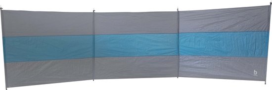 Bo-Camp - Windscherm - Brendan - 3 Vakken - Grijs/Blauw