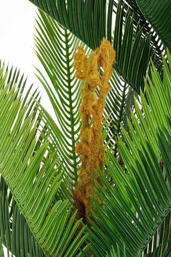 Mica Decorations grote Cycas Palm kunstplant - groen - H150 x D95 cm - top kwaliteit