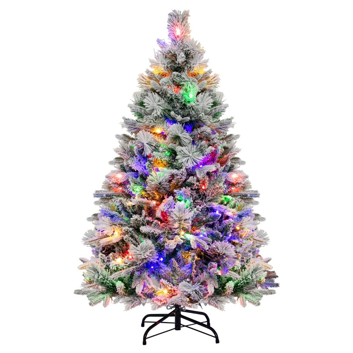 Coast Kunstkerstboom met Sneeuw en Kleurrijke LED-lampjes - 8 verschillende lichtmodi - 136cm