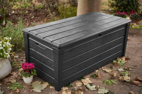 Keter Brightwood Opbergbox - 455L - 145x69,7x60,3 cm - Grafiet