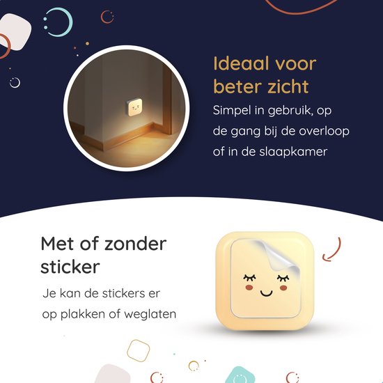 Numsy Babykamer Nachtlampje Stopcontact - Automatische Lichtsensor