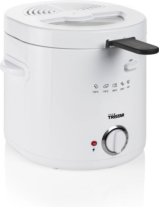 Tristar Frituurpan 1.5 liter - FR-6941 - Friteuse 1000W - Anti-aanbaklaag - Wit