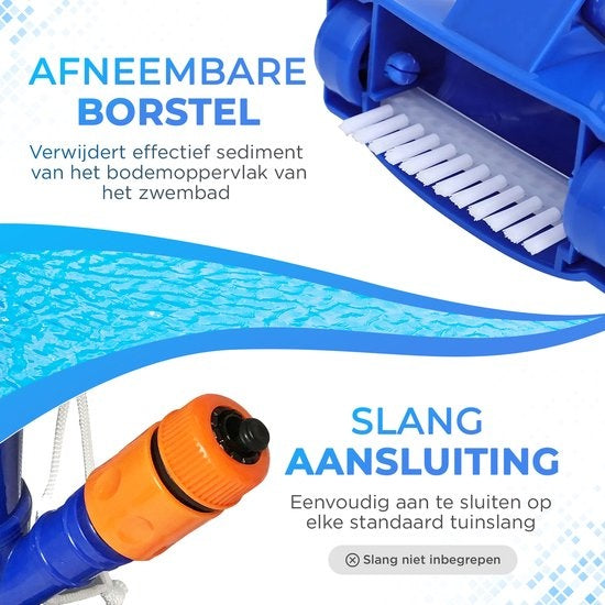 AyeTools Zwembad stofzuiger - Inclusief Schepnet - Blauw